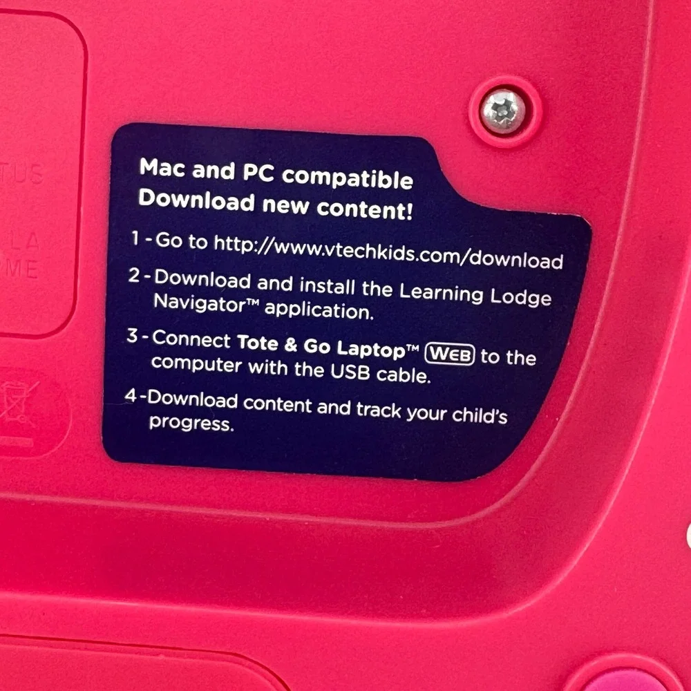 VTech Tote & Go Laptop Pink Educational Progressive Learning Toy Web Connect